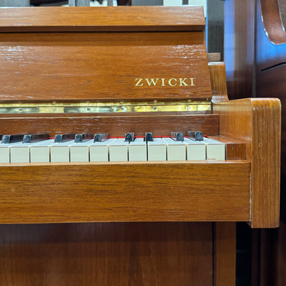 1960 Louis Zwicki 36" Teak Wood Finish Spinet Piano