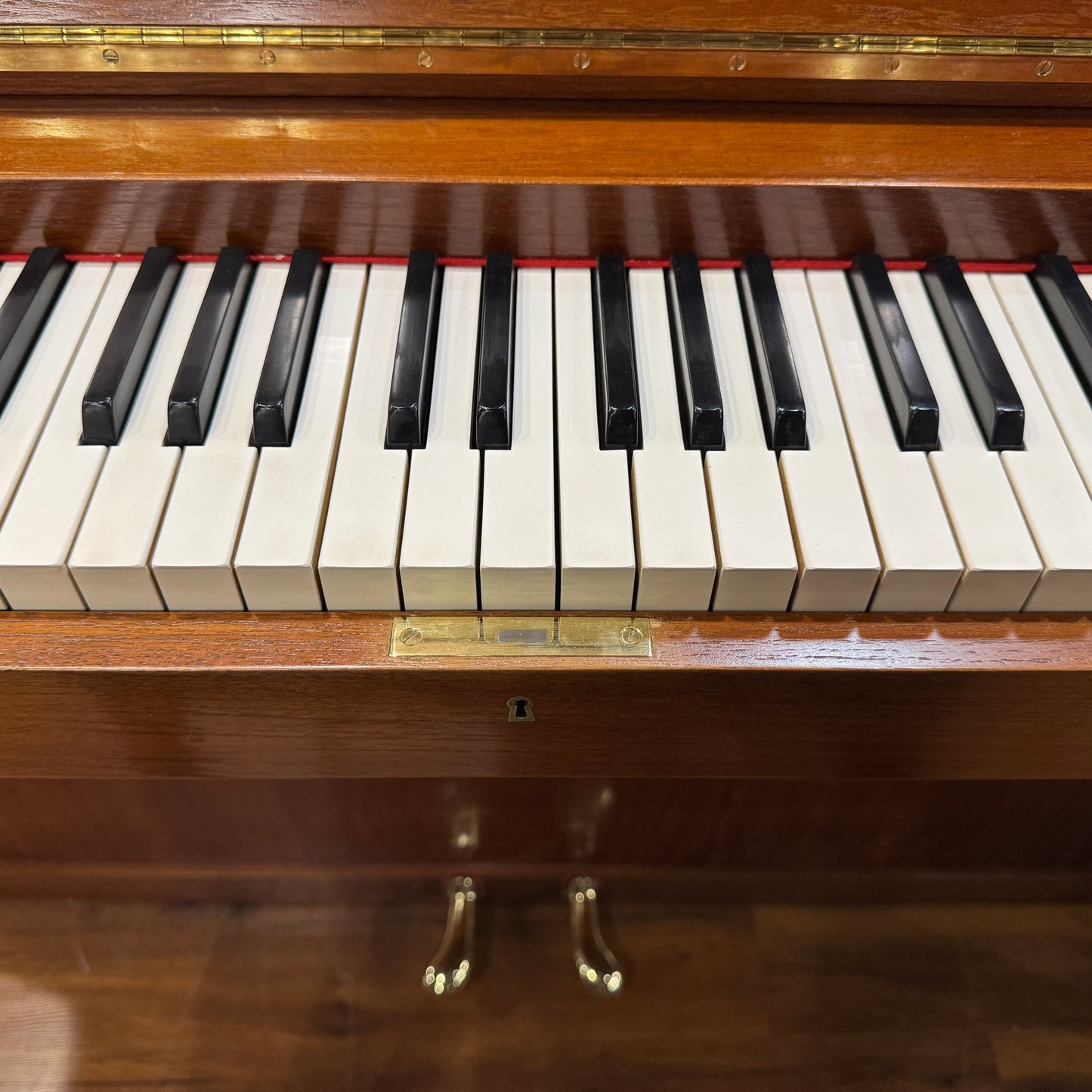 1960 Louis Zwicki 36" Teak Wood Finish Spinet Piano
