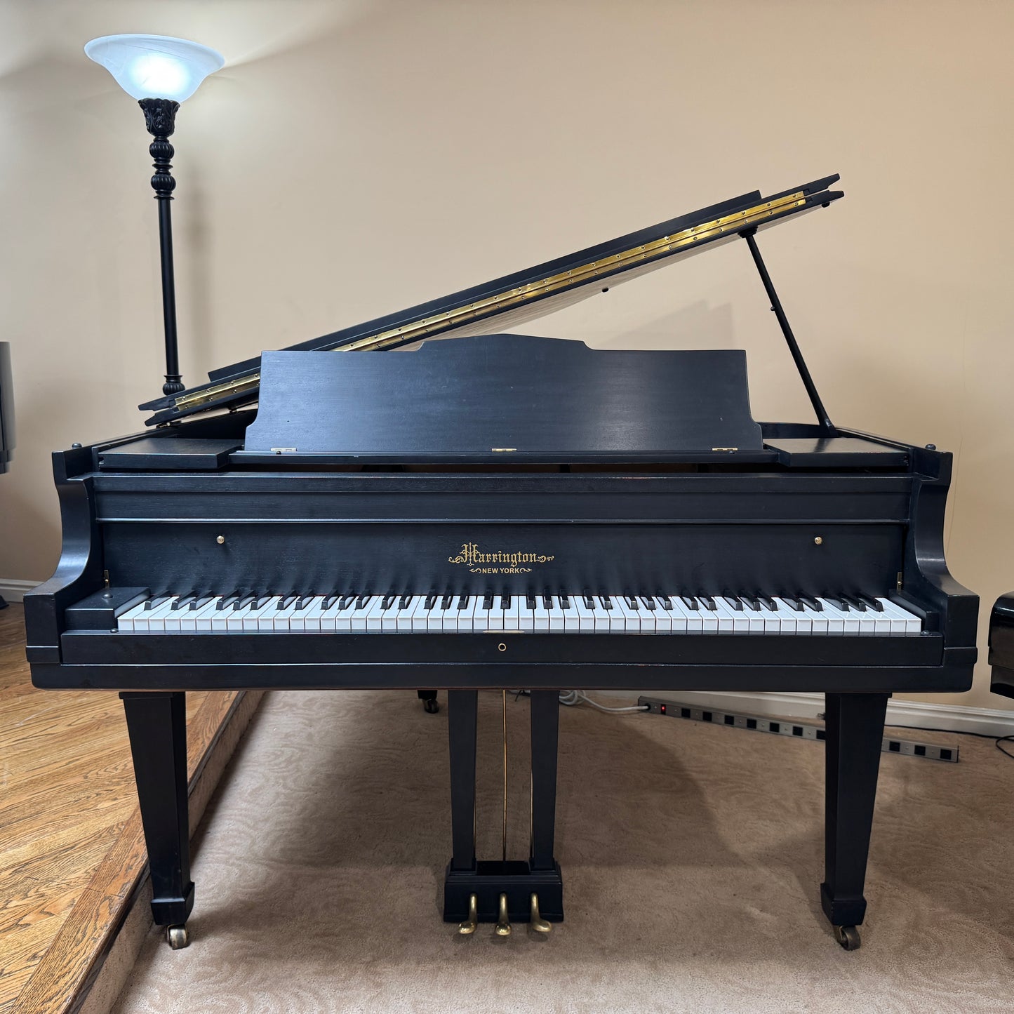 1928 Harrington 5'1" Black Satin Baby Grand Piano