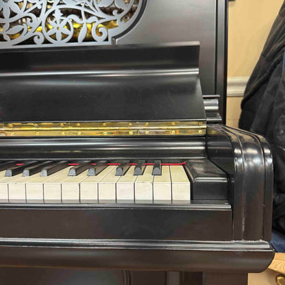 CURRENT SHOP WORK - 1886 Steinway & Sons 54" Satin Black Commissioned Upright Piano
