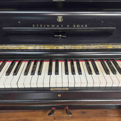 CURRENT SHOP WORK - 1886 Steinway & Sons 54" Satin Black Commissioned Upright Piano