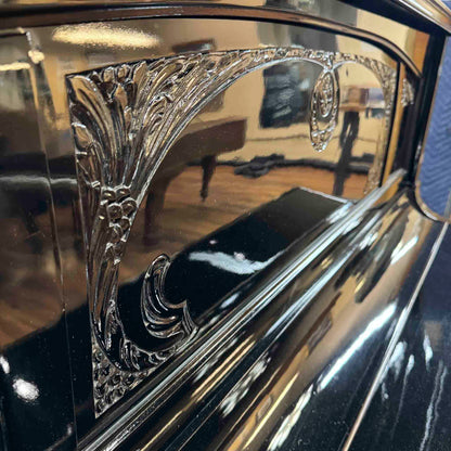 CURRENT SHOP WORK - 1909 Friedrich Prein 51.5" Polished Black Commissioned Upright Piano