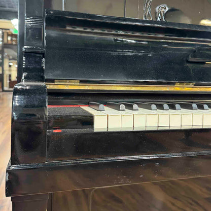 CURRENT SHOP WORK - 1909 Friedrich Prein 51.5" Polished Black Commissioned Upright Piano