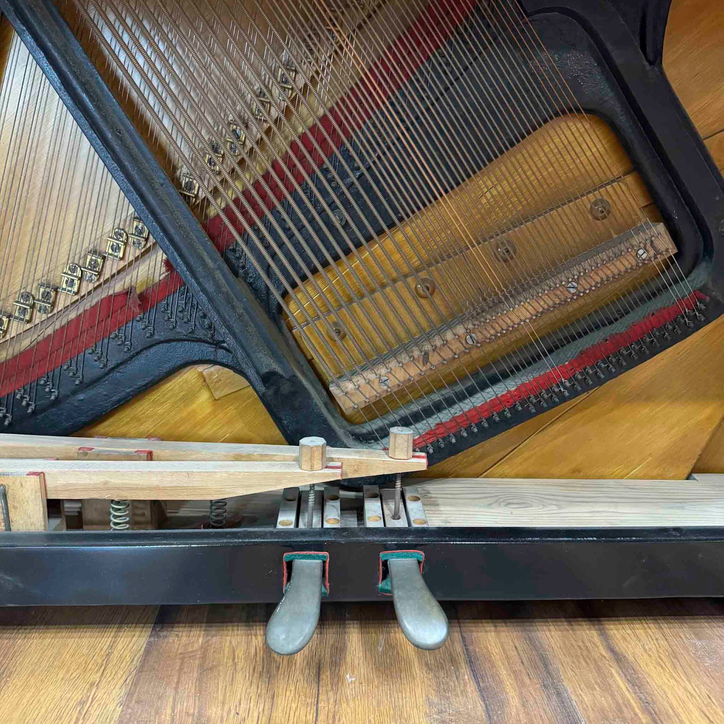 CURRENT SHOP WORK - 1909 Friedrich Prein 51.5" Polished Black Commissioned Upright Piano
