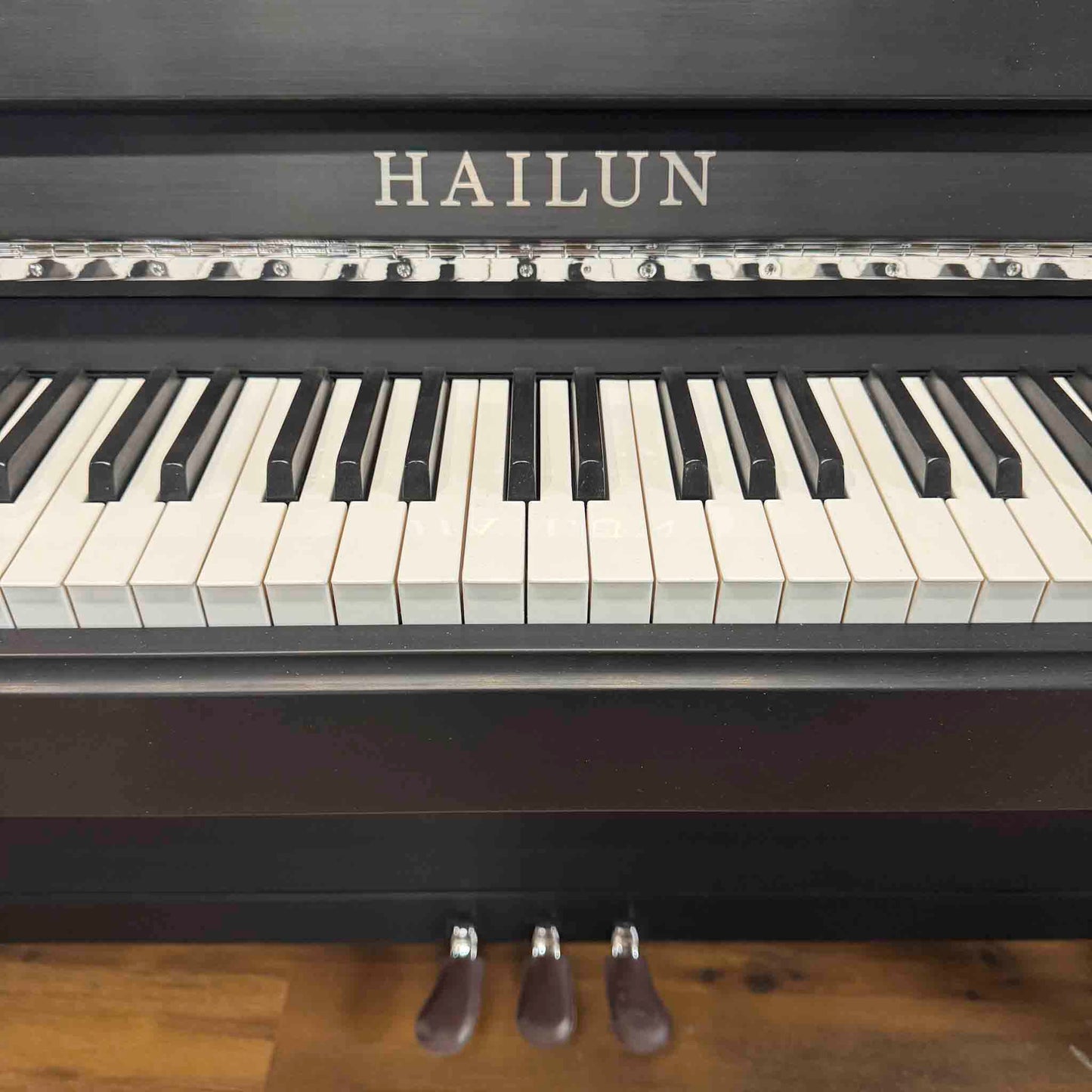 SOLD 2016 Hailun 5P 50" Satin Black Nickel Trim Upright Piano