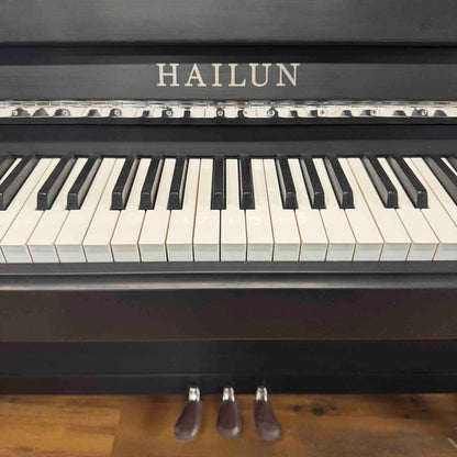SOLD 2016 Hailun 5P 50" Satin Black Nickel Trim Upright Piano