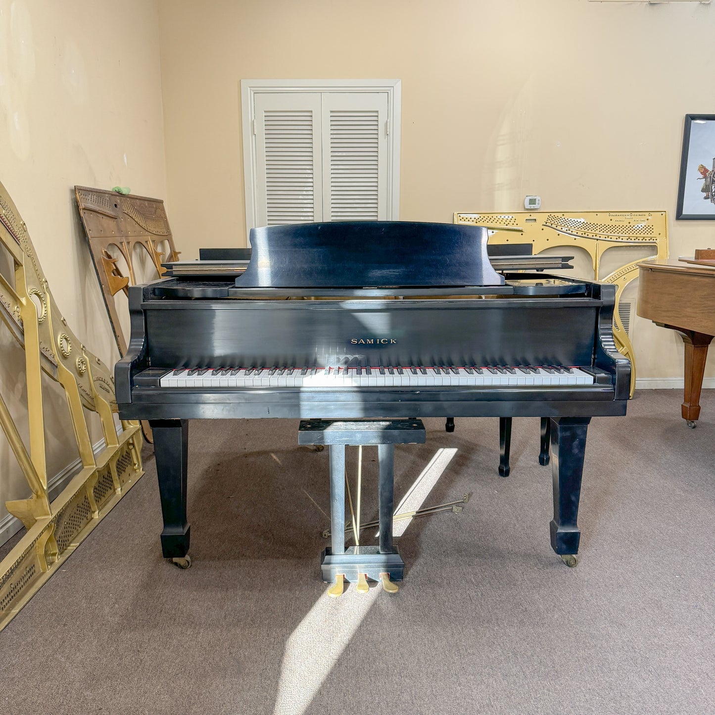 SOLD 1985 Samick 5'8" Satin Black Grand Piano