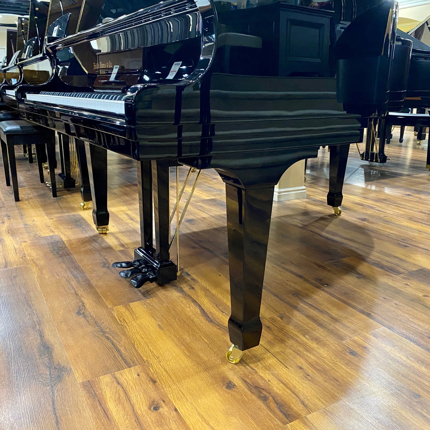 Image 8 of Hallet Davis 188 Grand Black Polish with QRS Self Playing System