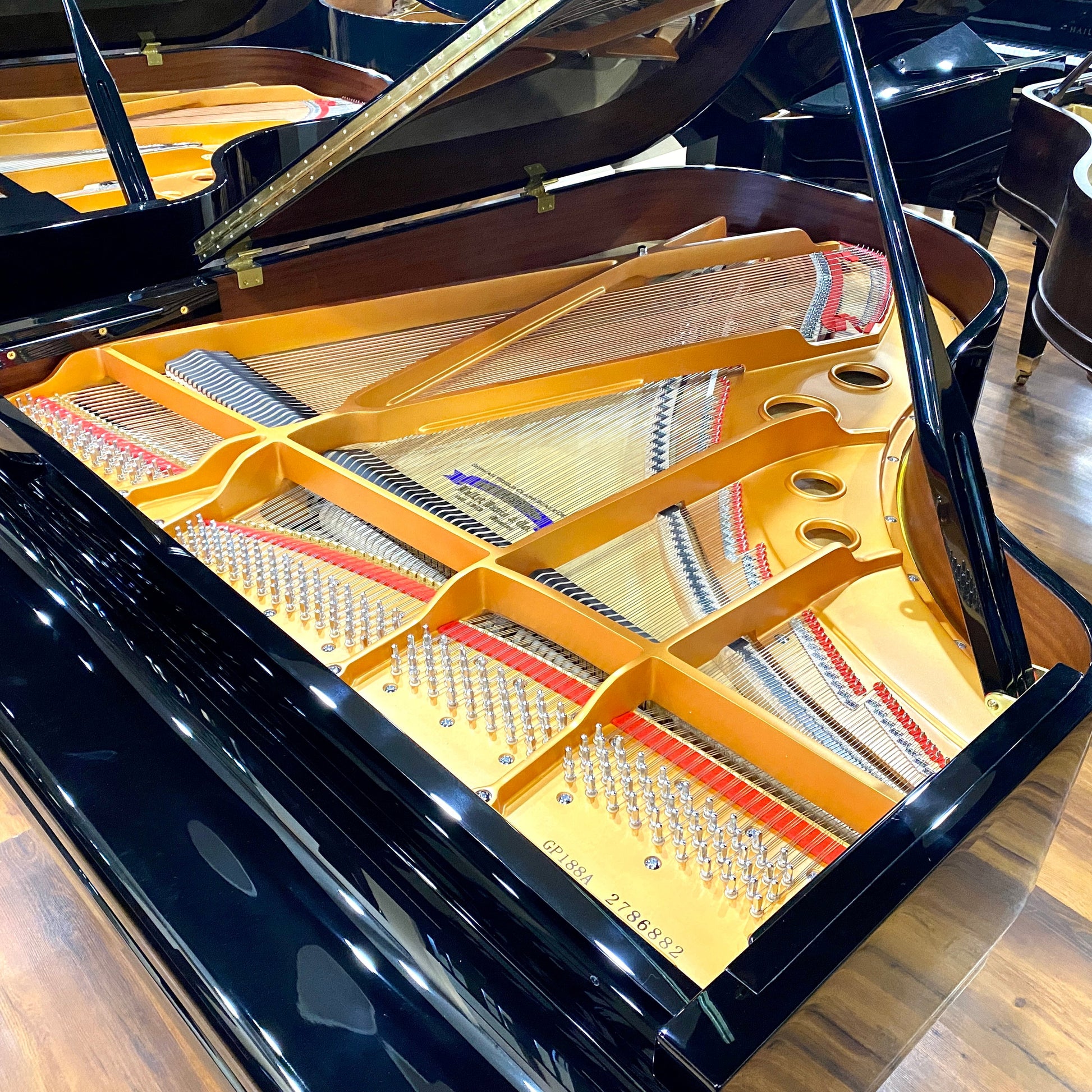 Image 12 of Hallet Davis 188 Grand Black Polish with QRS Self Playing System