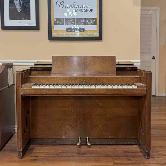 CURRENT SHOP WORK - 1937 Wurlitzer 34" Wood Finish Commissioned Spinet Piano